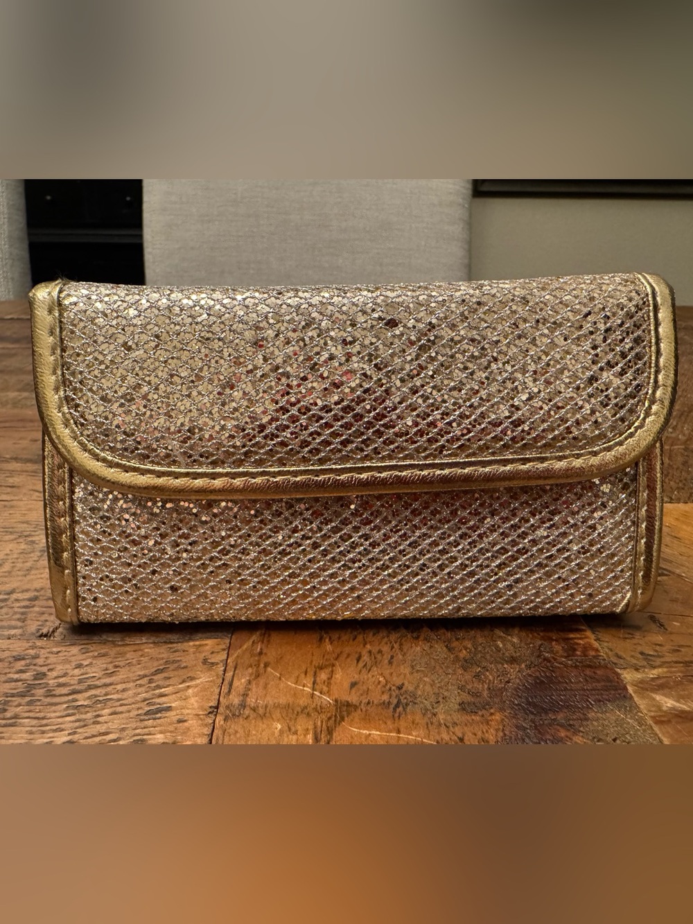 Gold Glitter Travel Manicure & Makeup Kit